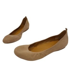 J Crew Shoes‎ Sz 9 Tan Suede Ballet Flats Slip On Comfort Casual Minimalist